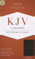 KJV THINLINE REF BLACK/BURG IM