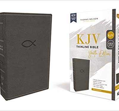 KJV THINLINE YOUTH GRAY IM