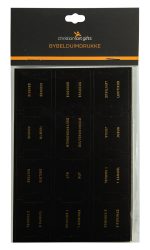 INDEX TABS GOLD ON BLACK AFRIKAANS