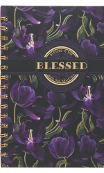 BLESSED BL & PURPLE HC WIREBOUND JOURNAL
