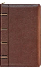 ESV COMPACT BIBLE ZIP DARK BROWN IM