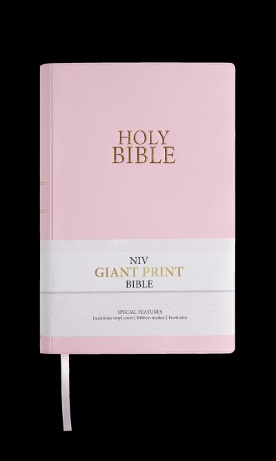 NIV GIANT PRINT VINYL BLUSH PINK