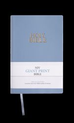 NIV GIANT PRINT VINYL STEEL BLUE