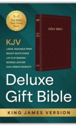 KJV DELUX GIFT BURGUNDY BONDED LEATHER